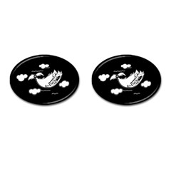 Bird Cufflinks (oval) by ValentinaDesign