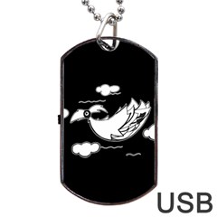 Bird Dog Tag Usb Flash (one Side) by ValentinaDesign