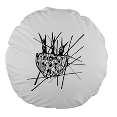 Bird Large 18  Premium Round Cushions by ValentinaDesign