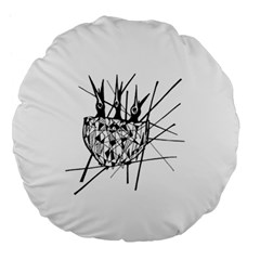 Bird Large 18  Premium Flano Round Cushions by ValentinaDesign