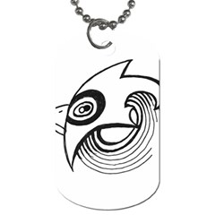 Bird Dog Tag (two Sides) by ValentinaDesign