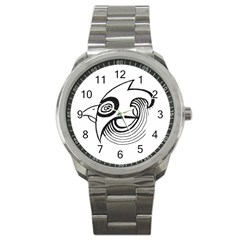 Bird Sport Metal Watch by ValentinaDesign