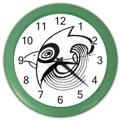 Bird Color Wall Clocks by ValentinaDesign