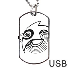 Bird Dog Tag Usb Flash (one Side) by ValentinaDesign