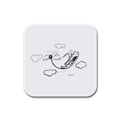 Bird Rubber Square Coaster (4 Pack)  by ValentinaDesign