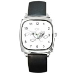 Bird Square Metal Watch Front