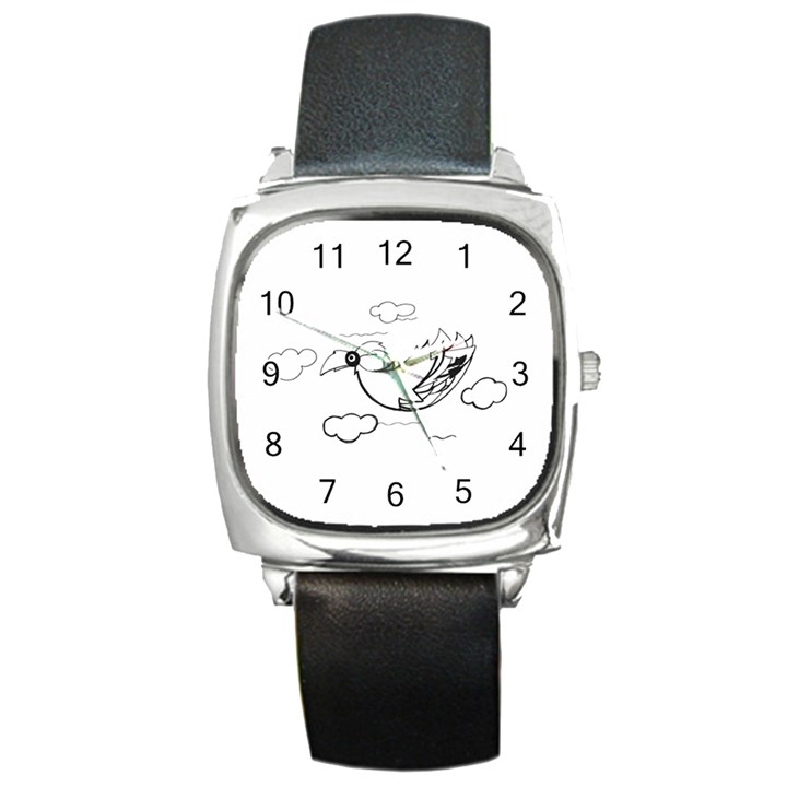 Bird Square Metal Watch