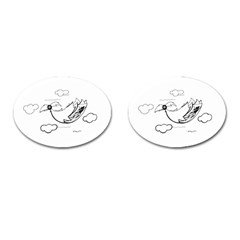 Bird Cufflinks (oval) by ValentinaDesign