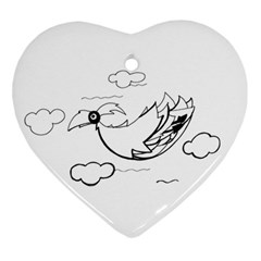 Bird Heart Ornament (two Sides) by ValentinaDesign