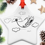 Bird Star Ornament (Two Sides) Front