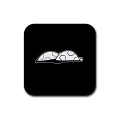 Turtle Rubber Square Coaster (4 Pack)  by ValentinaDesign