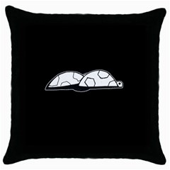 Turtle Throw Pillow Case (black) by ValentinaDesign