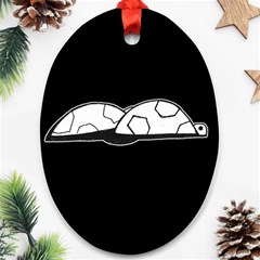 Turtle Oval Ornament (two Sides) by ValentinaDesign