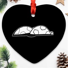 Turtle Heart Ornament (two Sides) by ValentinaDesign