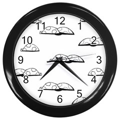 Turtle Wall Clocks (black) by ValentinaDesign