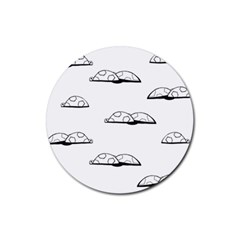 Turtle Rubber Coaster (round)  by ValentinaDesign