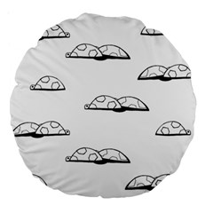 Turtle Large 18  Premium Flano Round Cushions by ValentinaDesign