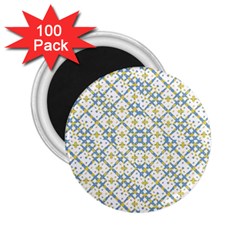 Vivid Check Geometric Pattern 2 25  Magnets (100 Pack)  by dflcprints