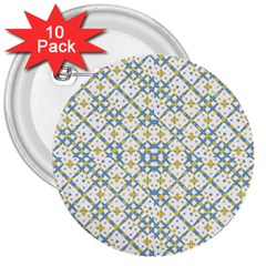 Vivid Check Geometric Pattern 3  Buttons (10 Pack)  by dflcprints