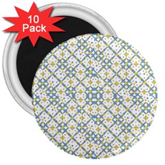 Vivid Check Geometric Pattern 3  Magnets (10 Pack)  by dflcprints