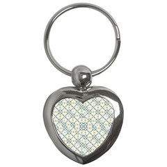 Vivid Check Geometric Pattern Key Chains (heart)  by dflcprints