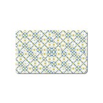 Vivid Check Geometric Pattern Magnet (Name Card) Front