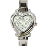 Vivid Check Geometric Pattern Heart Italian Charm Watch Front