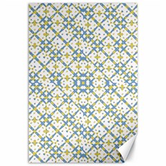 Vivid Check Geometric Pattern Canvas 12  X 18   by dflcprints