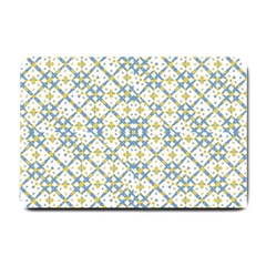 Vivid Check Geometric Pattern Small Doormat  by dflcprints