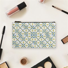 Vivid Check Geometric Pattern Cosmetic Bag (small)  by dflcprints