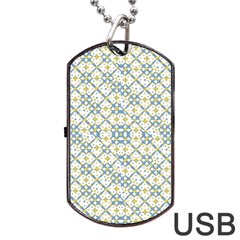 Vivid Check Geometric Pattern Dog Tag Usb Flash (one Side) by dflcprints