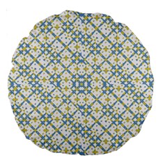 Vivid Check Geometric Pattern Large 18  Premium Round Cushions by dflcprints