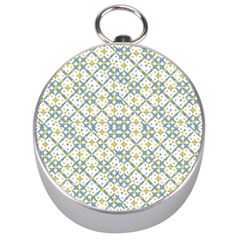 Vivid Check Geometric Pattern Silver Compasses by dflcprints