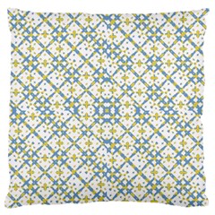 Vivid Check Geometric Pattern Large Flano Cushion Case (one Side) by dflcprints