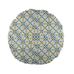 Vivid Check Geometric Pattern Standard 15  Premium Flano Round Cushions by dflcprints