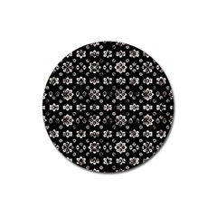 Dark Luxury Baroque Pattern Magnet 3  (round) by dflcprints