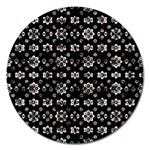 Dark Luxury Baroque Pattern Magnet 5  (Round) Front