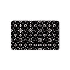 Dark Luxury Baroque Pattern Magnet (name Card) by dflcprints