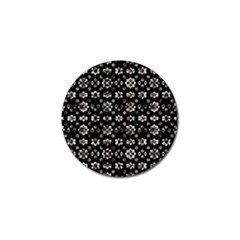 Dark Luxury Baroque Pattern Golf Ball Marker by dflcprints