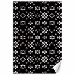 Dark Luxury Baroque Pattern Canvas 24  X 36  by dflcprints