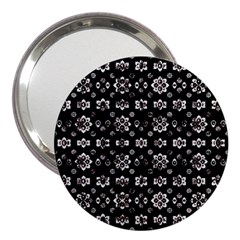 Dark Luxury Baroque Pattern 3  Handbag Mirrors by dflcprints