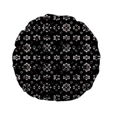 Dark Luxury Baroque Pattern Standard 15  Premium Round Cushions by dflcprints