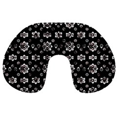 Dark Luxury Baroque Pattern Travel Neck Pillows by dflcprints