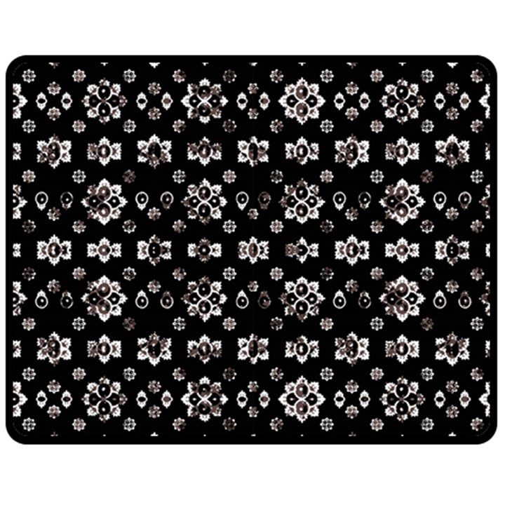 Dark Luxury Baroque Pattern Double Sided Fleece Blanket (Medium) 