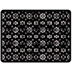 Dark Luxury Baroque Pattern Double Sided Fleece Blanket (large)  by dflcprints