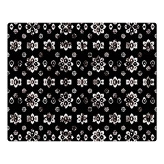 Dark Luxury Baroque Pattern Double Sided Flano Blanket (large)  by dflcprints