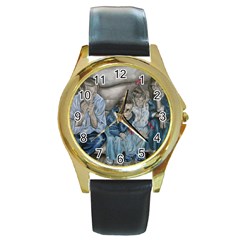 The Nobodies Round Gold Metal Watch