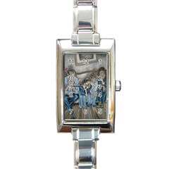 The Nobodies Rectangle Italian Charm Watch by redmaidenart