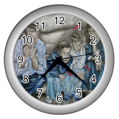 The Nobodies Wall Clocks (silver)  by redmaidenart