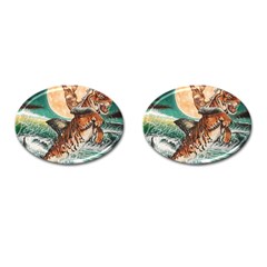 Tiger Shark Cufflinks (oval) by redmaidenart